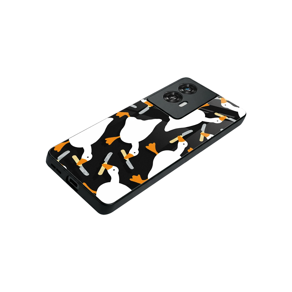 Quack Attack stylish phone case for motorola edge 50 fusion | glossy glass and slim fit