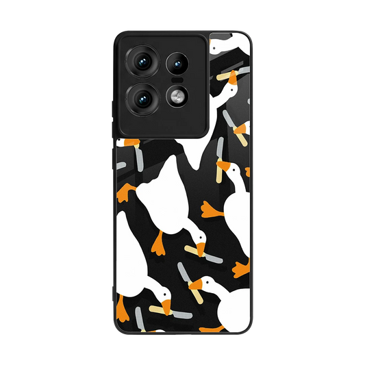 Quack Attack back phone cover | glass case for motorola edge 50 pro