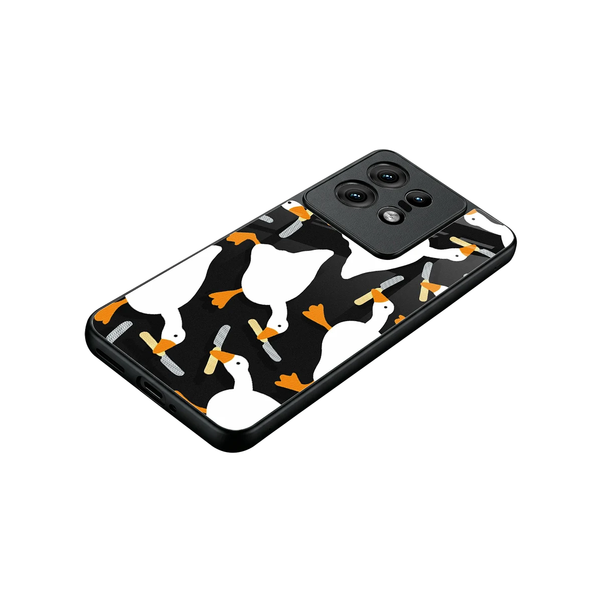 Quack Attack stylish phone case for motorola edge 50 pro | glossy glass and slim fit