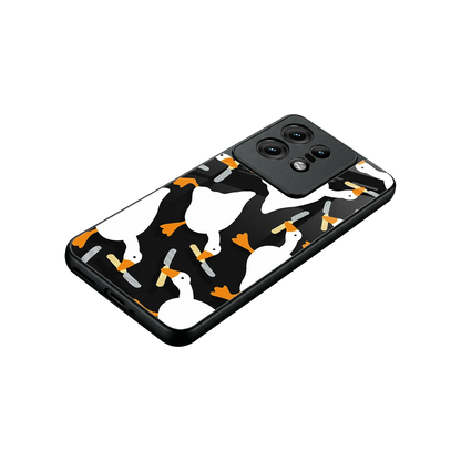 Quack Attack stylish phone case for motorola edge 50 pro | glossy glass and slim fit