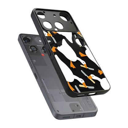 Quack Attack sleek nothing phone 3 cover with tempered glass back and TPU edges