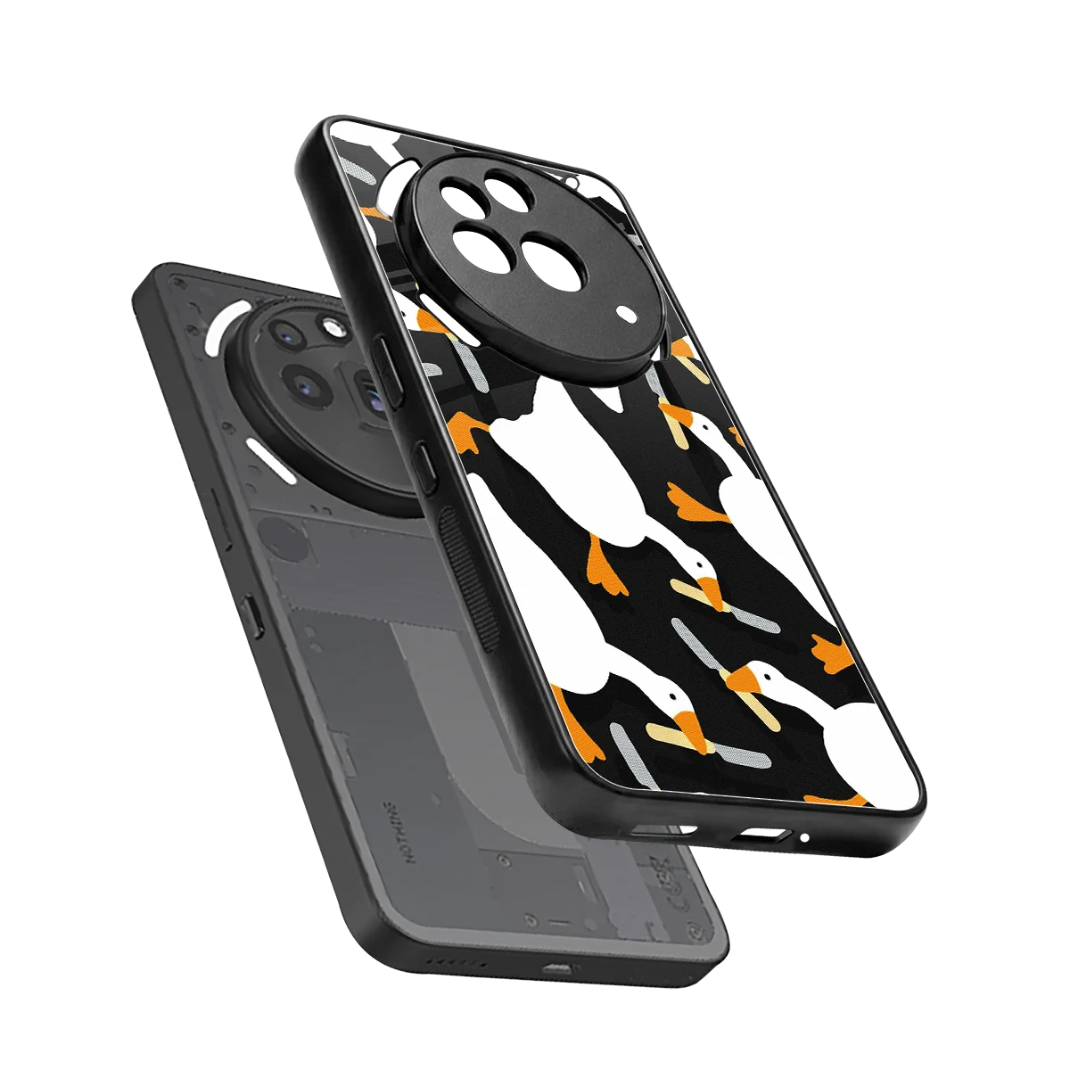 Quack Attack sleek nothing phone 3a pro cover with tempered glass back and TPU edges