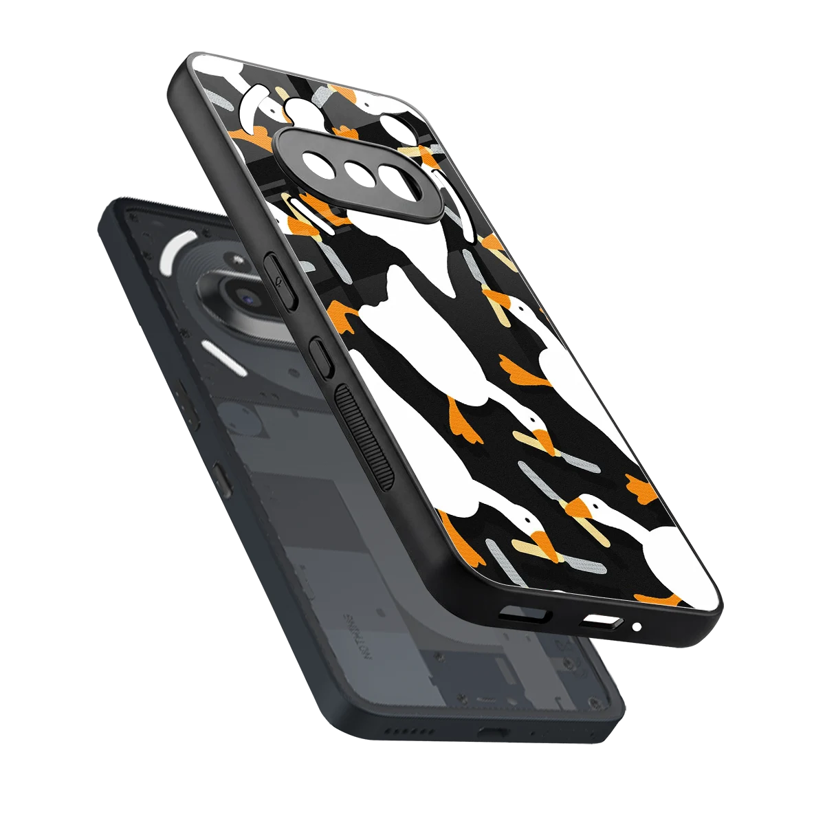 Quack Attack sleek nothing phone 3a cover with tempered glass back and TPU edges