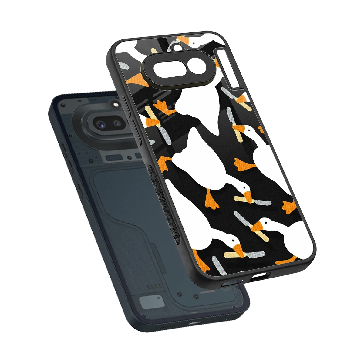 Quack Attack sleek nothing phone 4a cover with tempered glass back and TPU edges