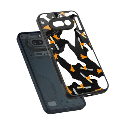 Quack Attack sleek nothing phone 4a cover with tempered glass back and TPU edges