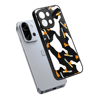 Quack Attack sleek oneplus 13s cover with tempered glass back and TPU edges