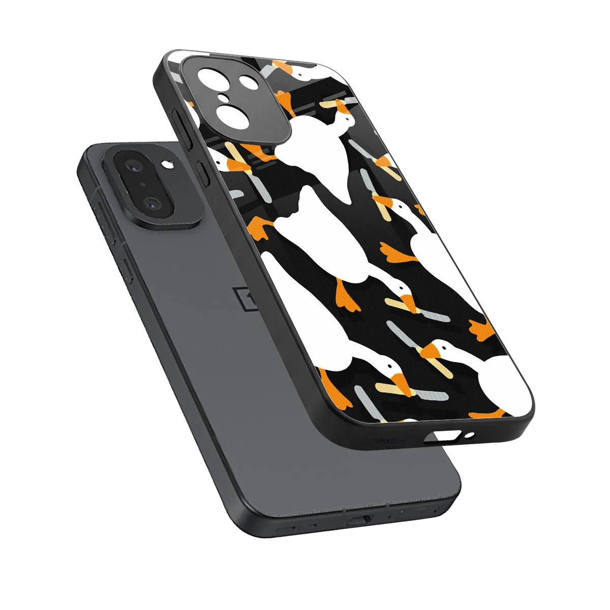 Quack Attack sleek oneplus 15r cover with tempered glass back and TPU edges