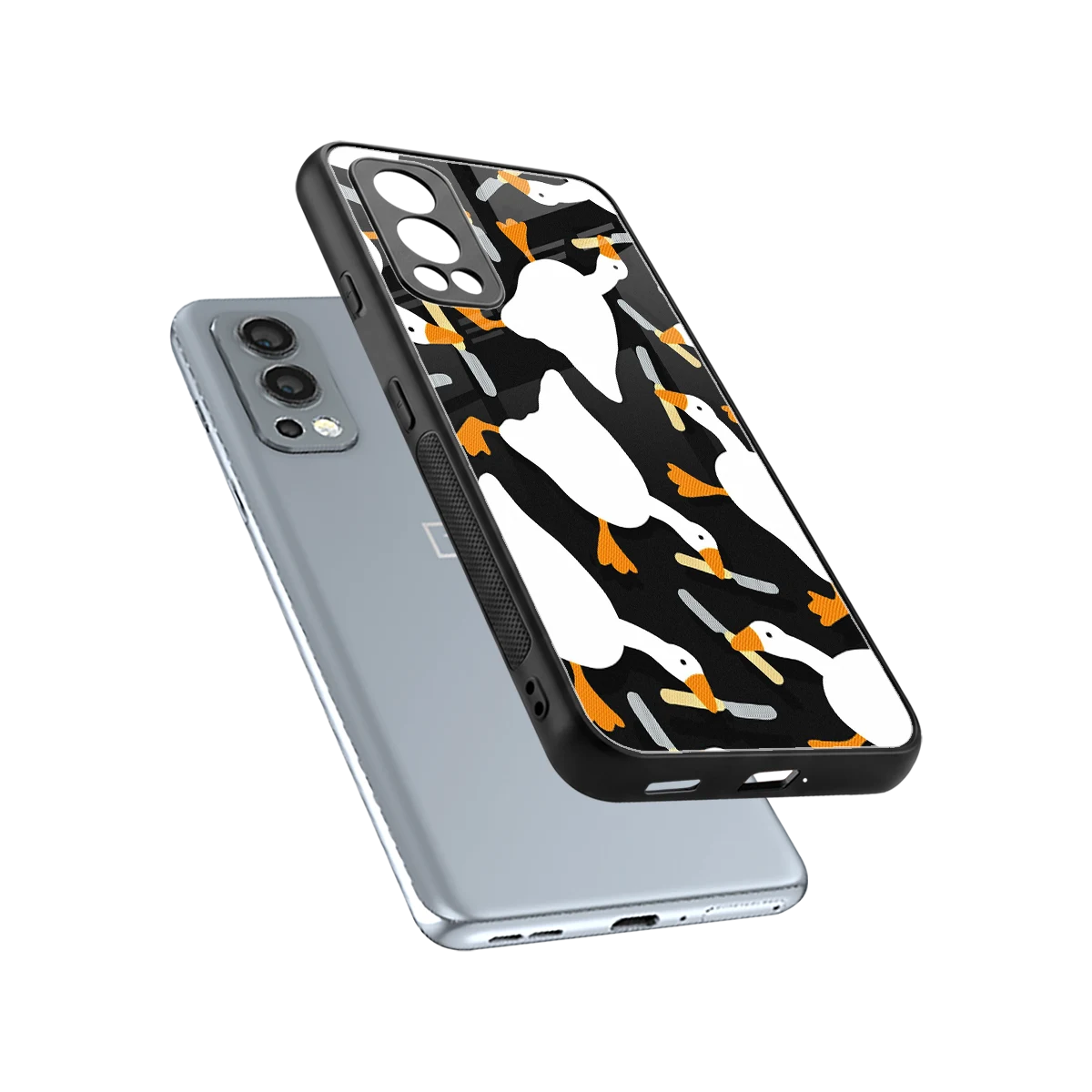 Quack Attack sleek oneplus nord 2 cover with tempered glass back and TPU edges
