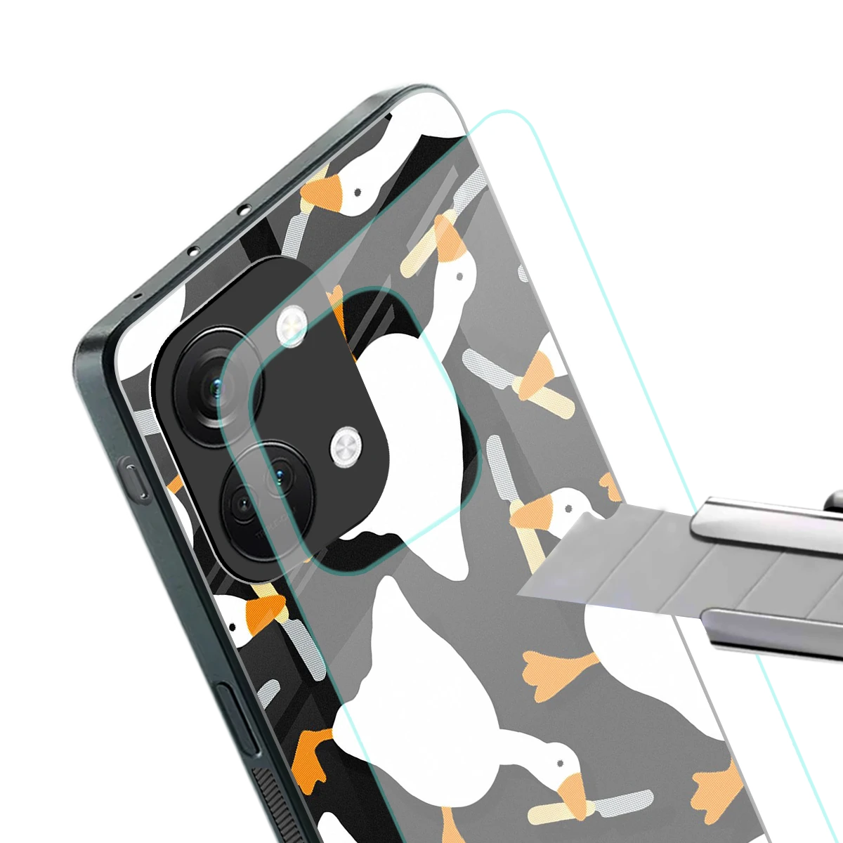 Quack Attack stylish phone case for oneplus nord 3 | glossy glass and slim fit