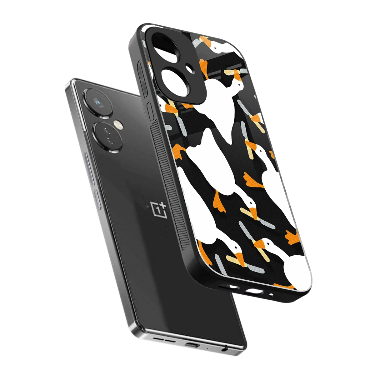 Quack Attack sleek oneplus nord ce 3 cover with tempered glass back and TPU edges