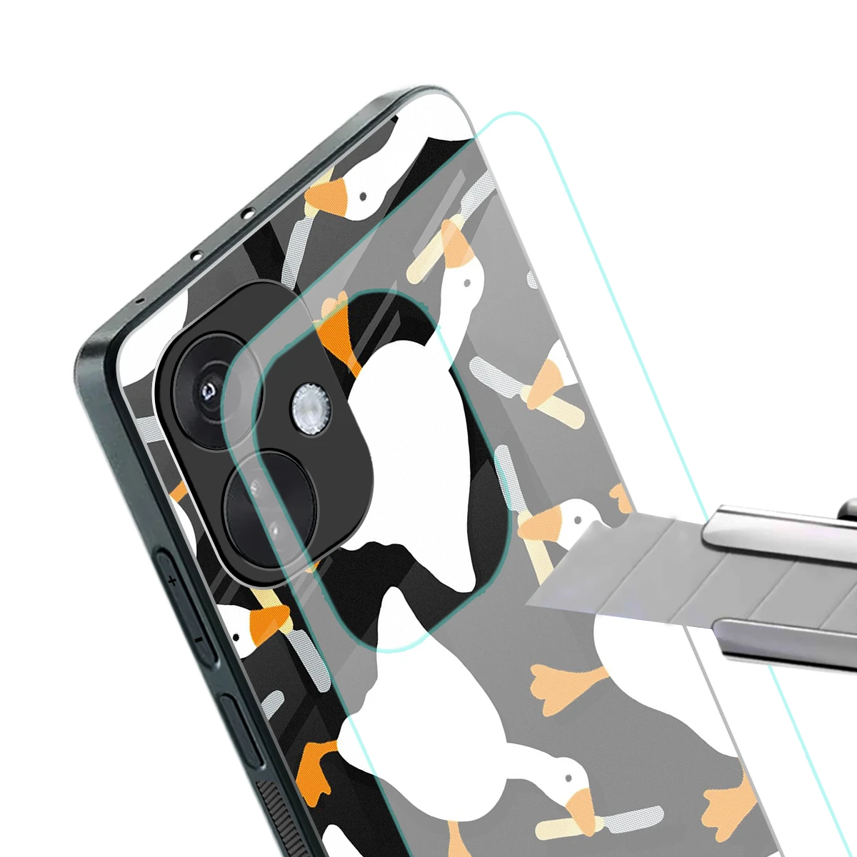Quack Attack stylish phone case for oneplus nord ce 3 | glossy glass and slim fit