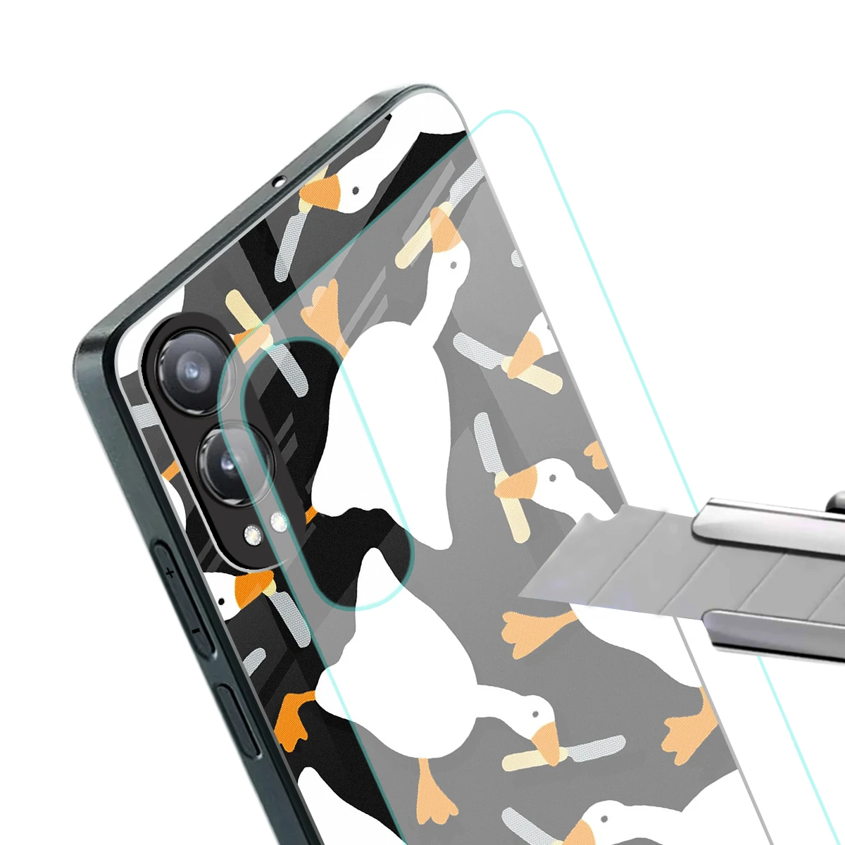 Quack Attack stylish phone case for oneplus nord ce 4 lite | glossy glass and slim fit