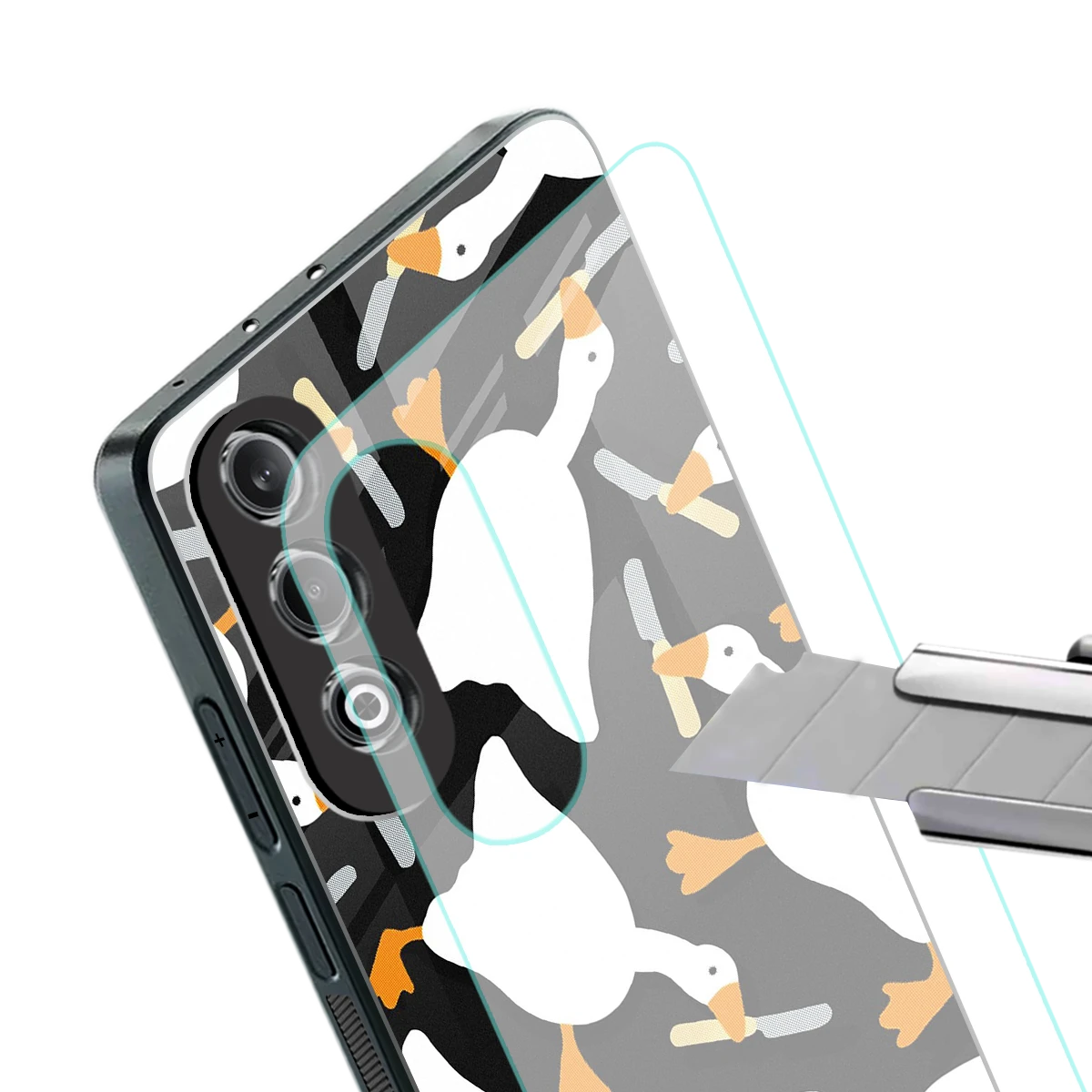 Quack Attack stylish phone case for oneplus nord ce 4 | glossy glass and slim fit