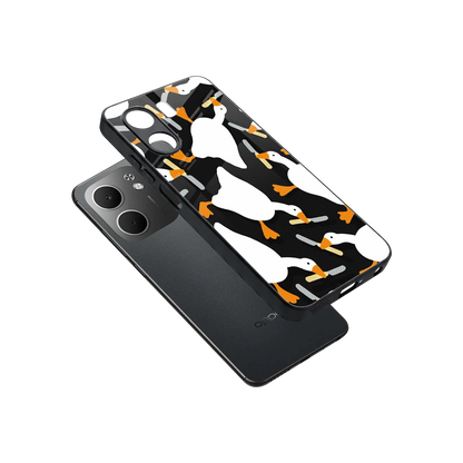 Quack Attack sleek oppo a5x 5g cover with tempered glass back and TPU edges