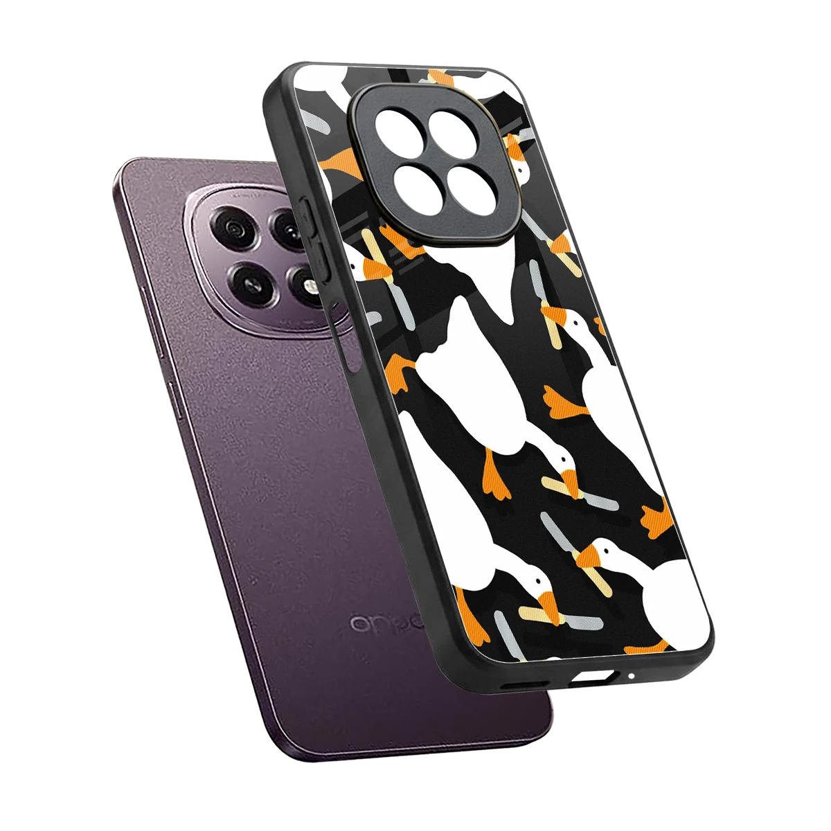 Quack Attack sleek oppo f29 5g cover with tempered glass back and TPU edges