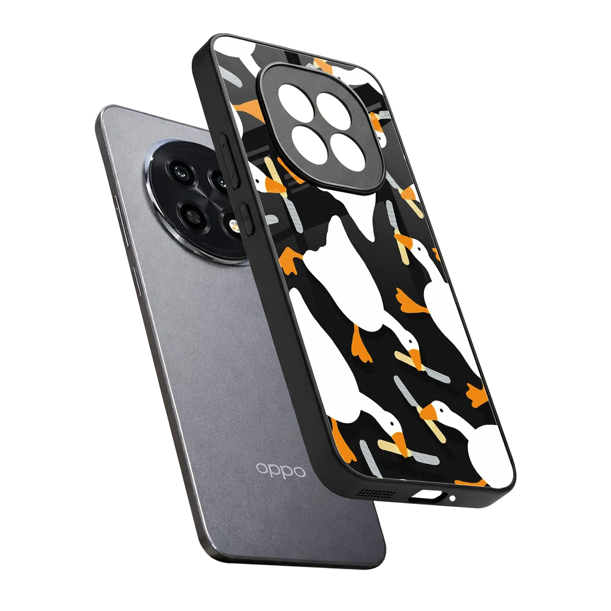 Quack Attack sleek oppo f29 pro 5g cover with tempered glass back and TPU edges