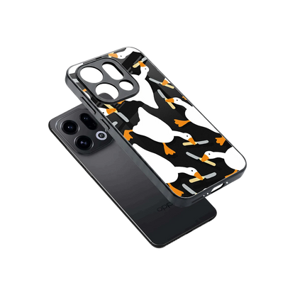Quack Attack sleek oppo find x9 cover with tempered glass back and TPU edges