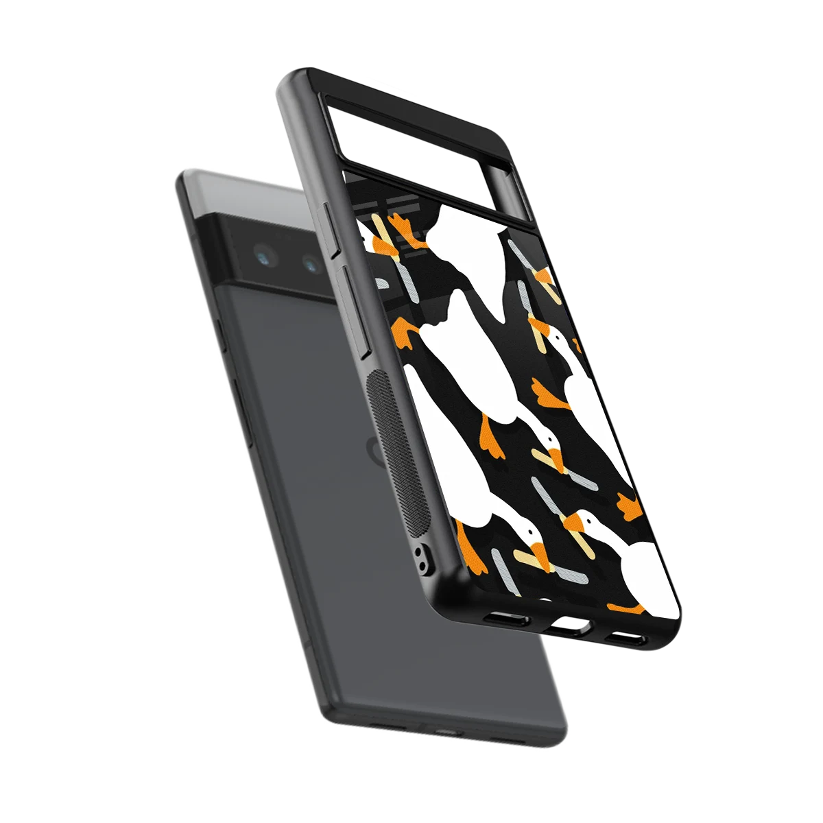 Quack Attack sleek google pixel 6 pro cover with tempered glass back and TPU edges