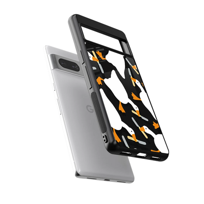 Quack Attack sleek google pixel 7 cover with tempered glass back and TPU edges