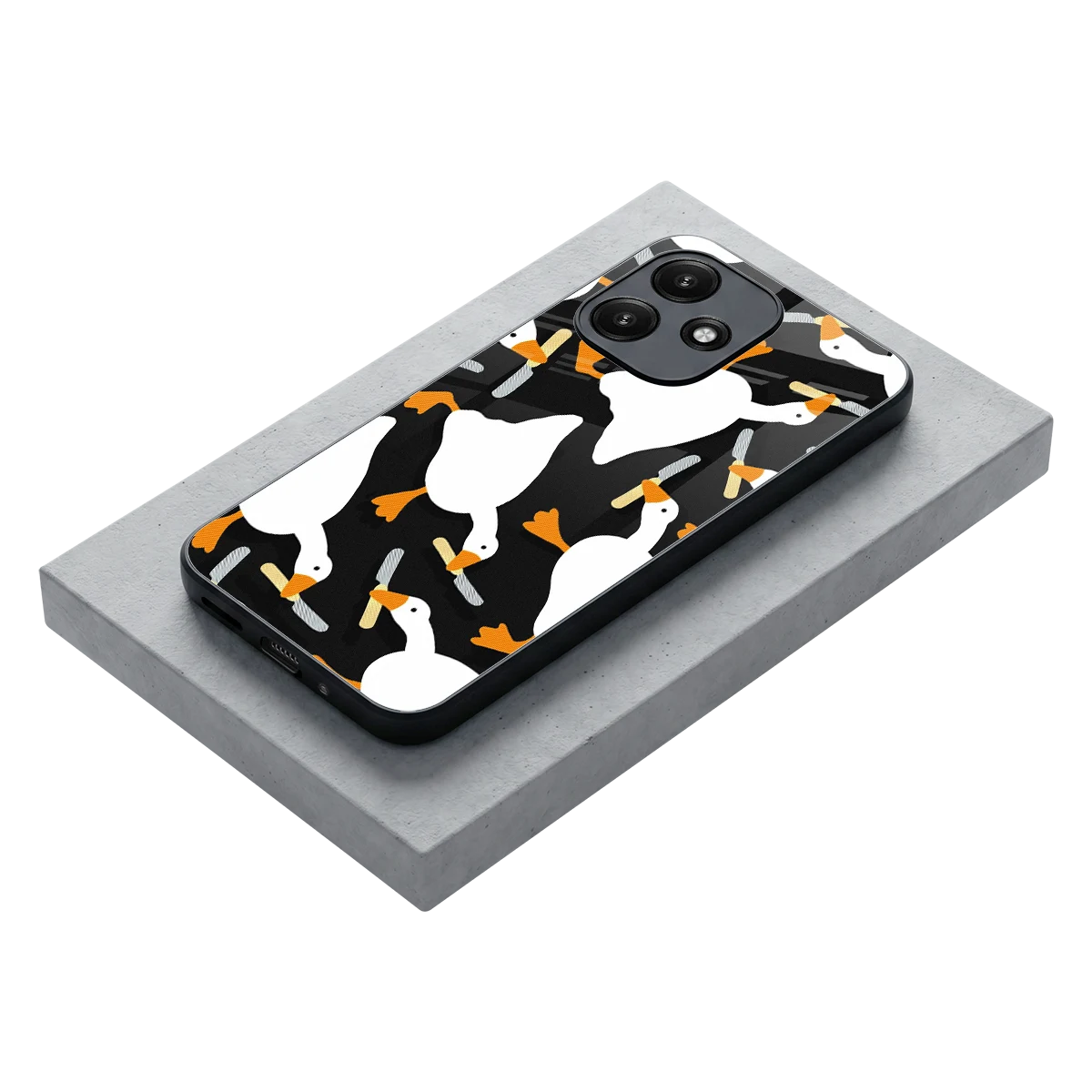 Quack Attack stylish phone case for redmi 12 5g | glossy glass and slim fit