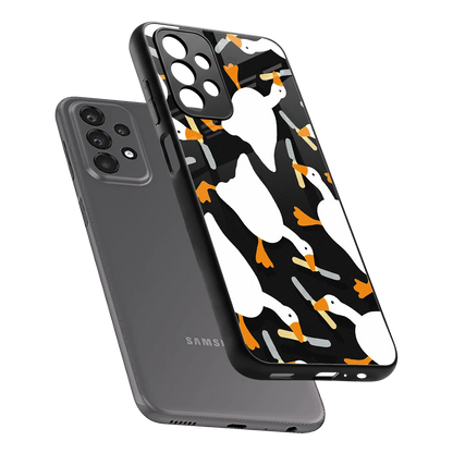 Quack Attack sleek samsung galaxy a23 cover with tempered glass back and TPU edges