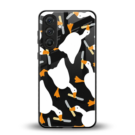 Quack Attack back phone cover | glass case for samsung galaxy m36 5g
