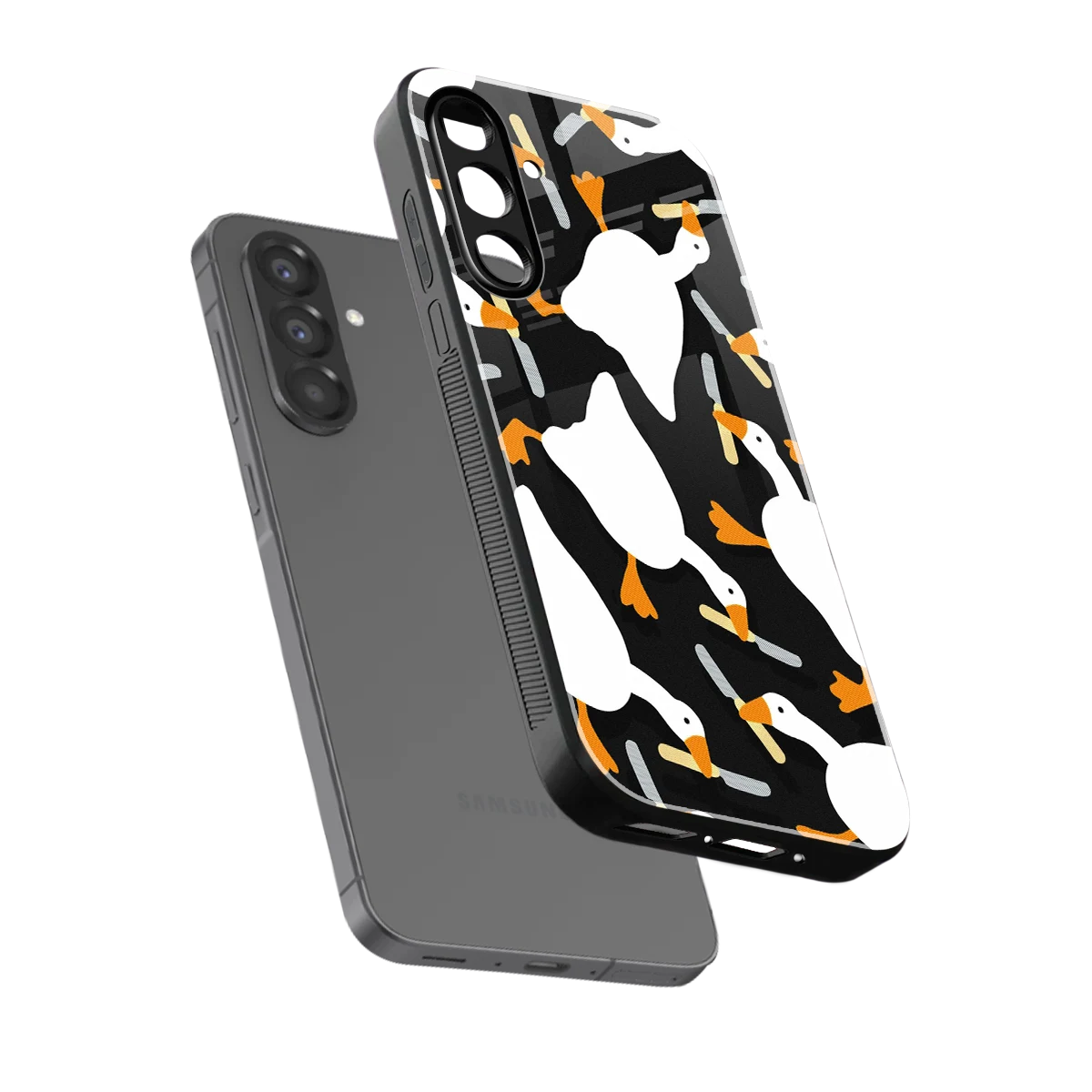 Quack Attack sleek samsung galaxy a36 5g cover with tempered glass back and TPU edges