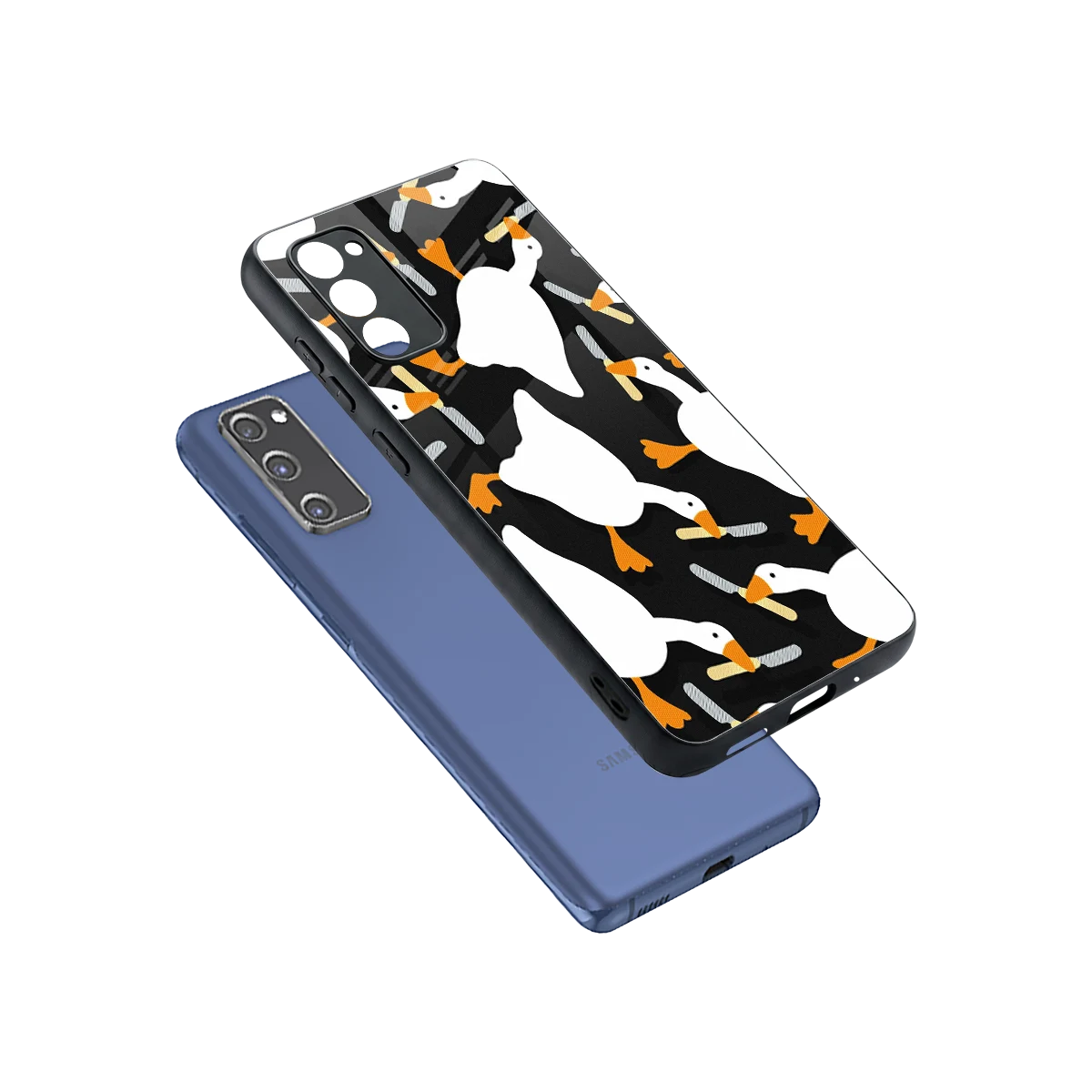 Quack Attack sleek samsung galaxy s20 fe cover with tempered glass back and TPU edges