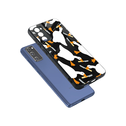 Quack Attack sleek samsung galaxy s20 fe cover with tempered glass back and TPU edges
