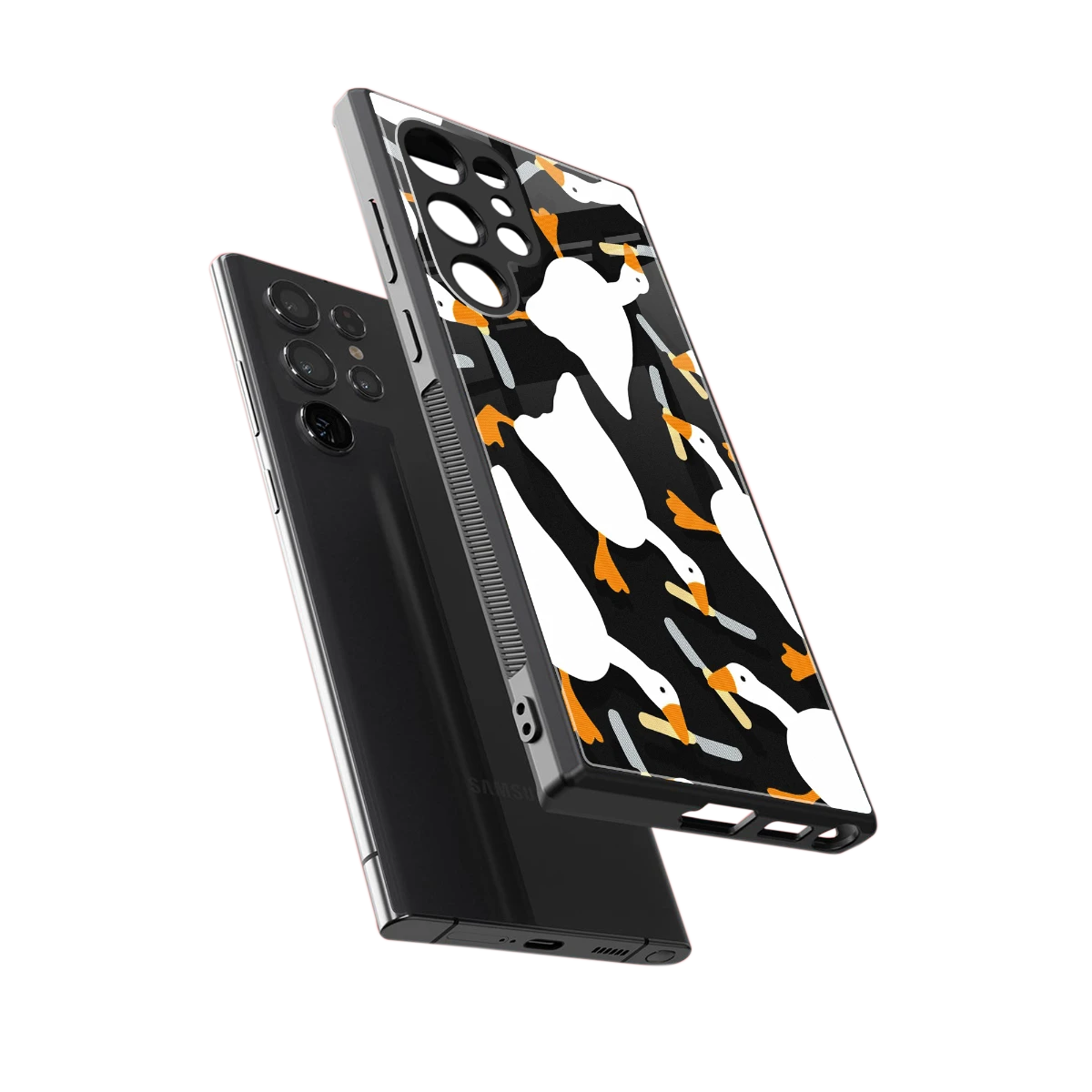 Quack Attack sleek samsung galaxy s24 ultra cover with tempered glass back and TPU edges