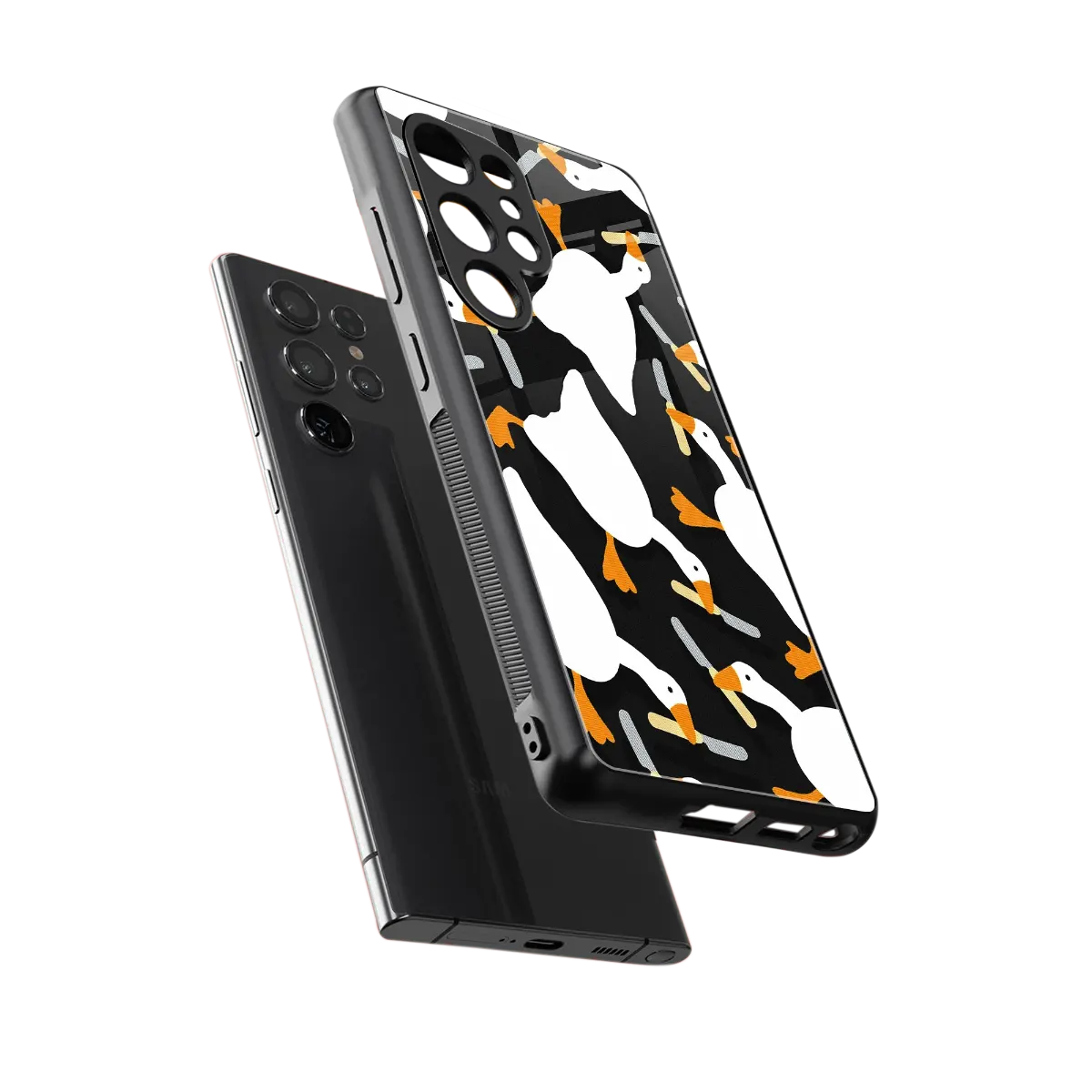 Quack Attack sleek samsung galaxy s25 ultra cover with tempered glass back and TPU edges