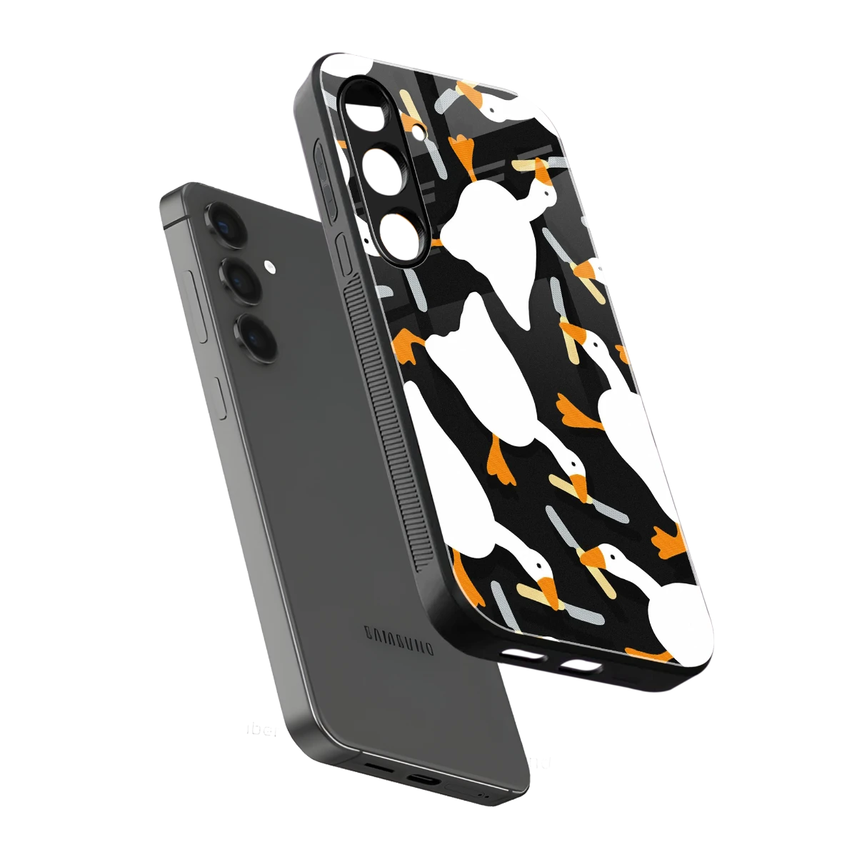 Quack Attack sleek samsung galaxy s24 cover with tempered glass back and TPU edges