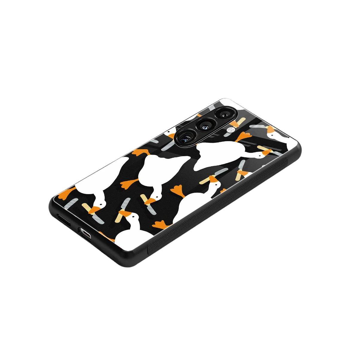 Quack Attack stylish phone case for samsung galaxy s23 fe | glossy glass and slim fit