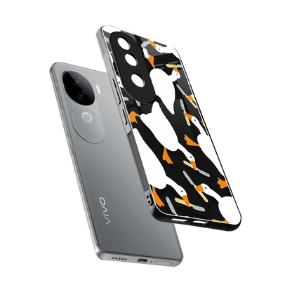 Quack Attack sleek vivo v40e cover with tempered glass back and TPU edges