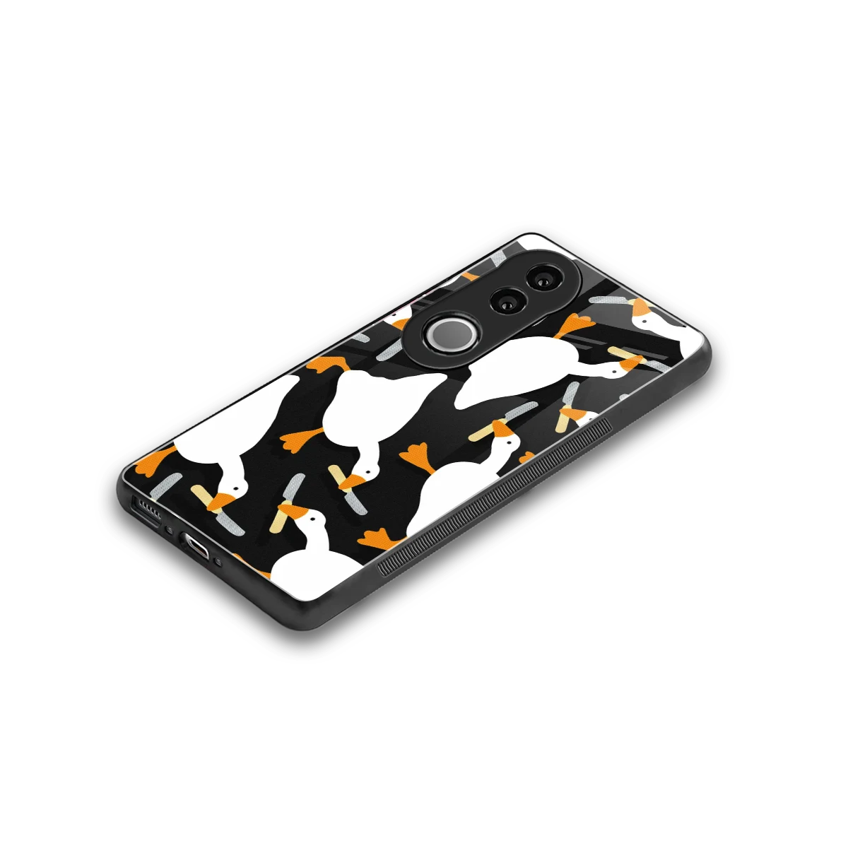 Quack Attack stylish phone case for vivo v50 | glossy glass and slim fit