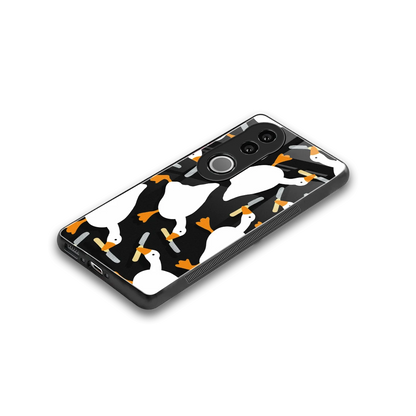 Quack Attack stylish phone case for vivo v50 | glossy glass and slim fit