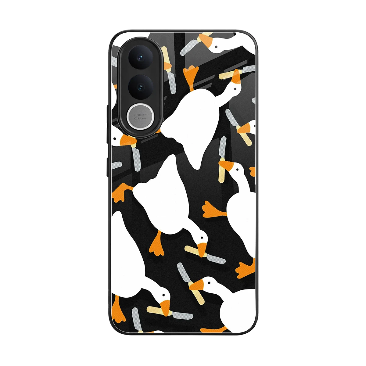 Quack Attack back phone cover | glass case for vivo v70 fe