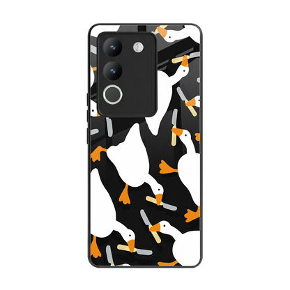Quack Attack back phone cover | glass case for vivo y200 5g
