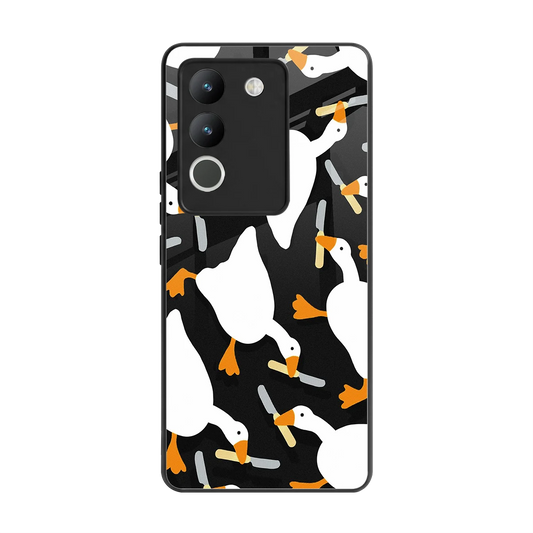 Quack Attack back phone cover | glass case for vivo y200 5g