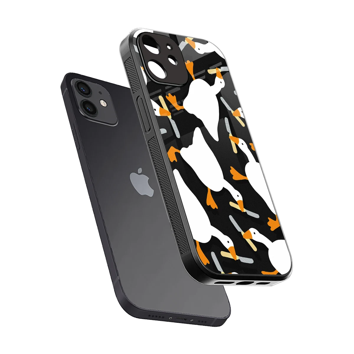 Quack Attack sleek iphone 11 cover with tempered glass back and TPU edges