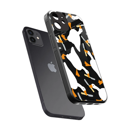 Quack Attack sleek iphone 11 cover with tempered glass back and TPU edges