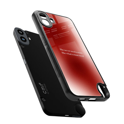 Queen Energy sleek cmf nothing phone 1 cover with tempered glass back and TPU edges