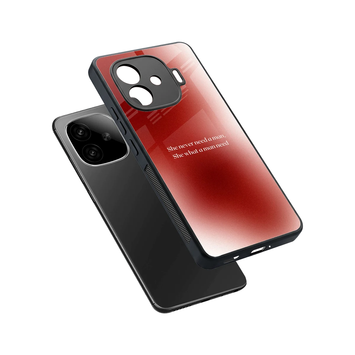 Queen Energy sleek iqoo neo 10r 5g cover with tempered glass back and TPU edges