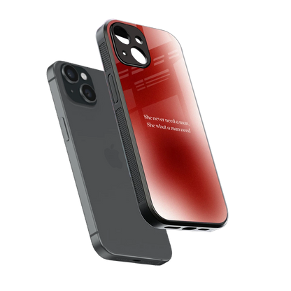 Queen Energy sleek iphone 13 cover with tempered glass back and TPU edges