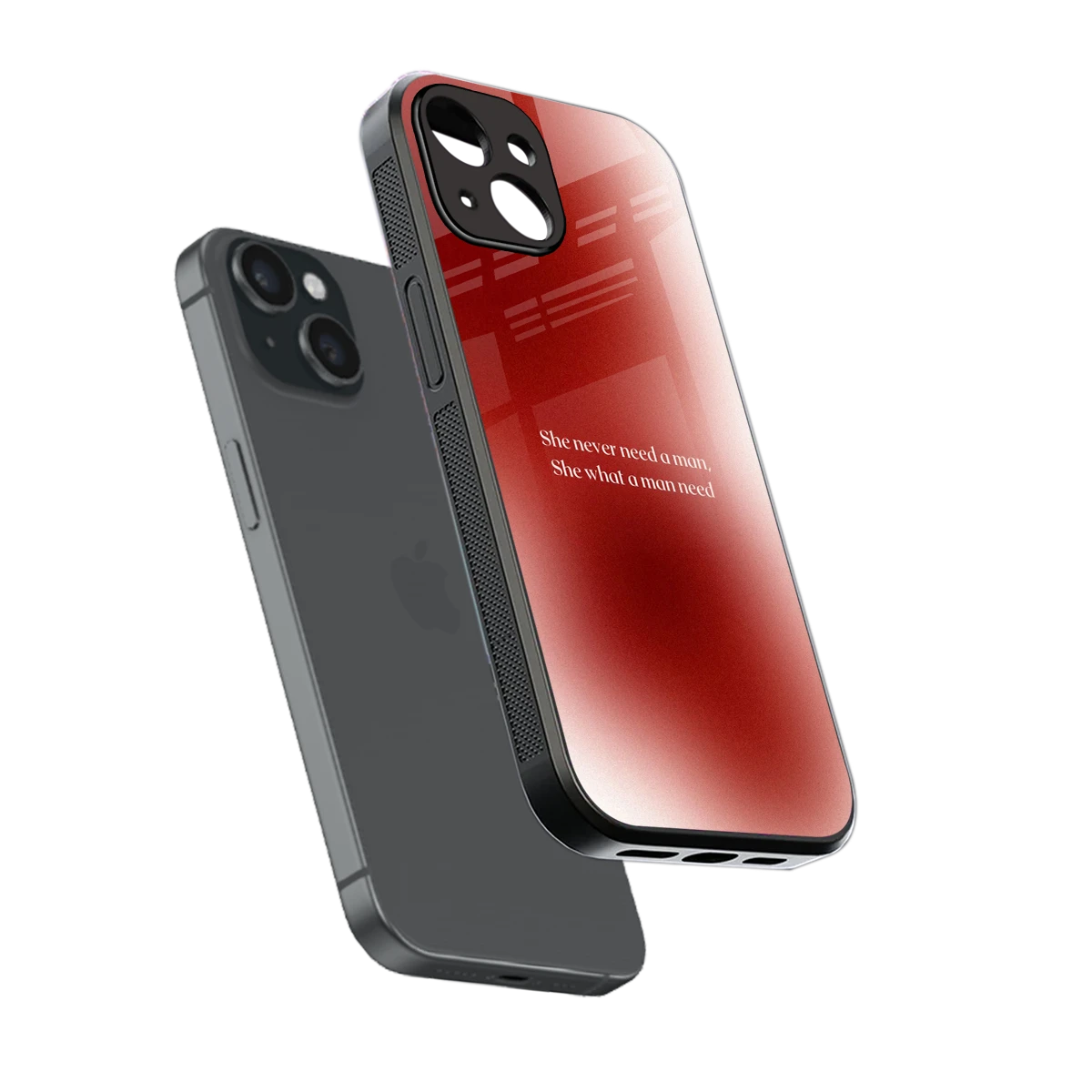 Queen Energy sleek iphone 14 cover with tempered glass back and TPU edges