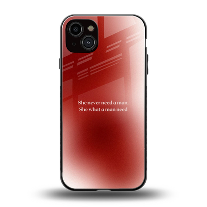 Queen Energy back phone cover | glass case for iphone 14 plus