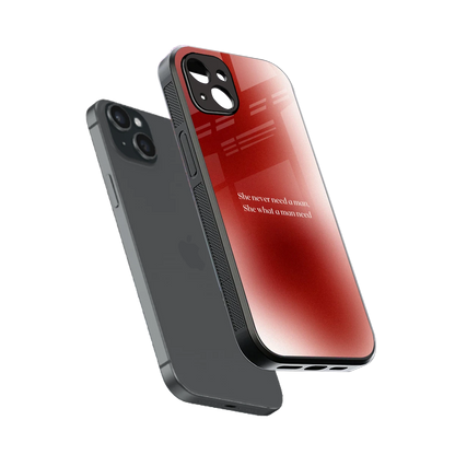 Queen Energy sleek iphone 14 plus cover with tempered glass back and TPU edges