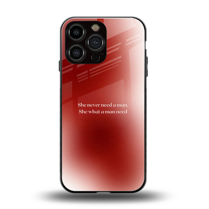 Queen Energy back phone cover | glass case for iphone 15 pro max