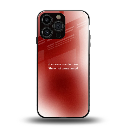 Queen Energy back phone cover | glass case for iphone 15 pro max