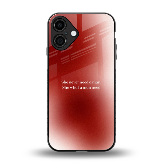 Queen Energy back phone cover | glass case for iphone 16 plus
